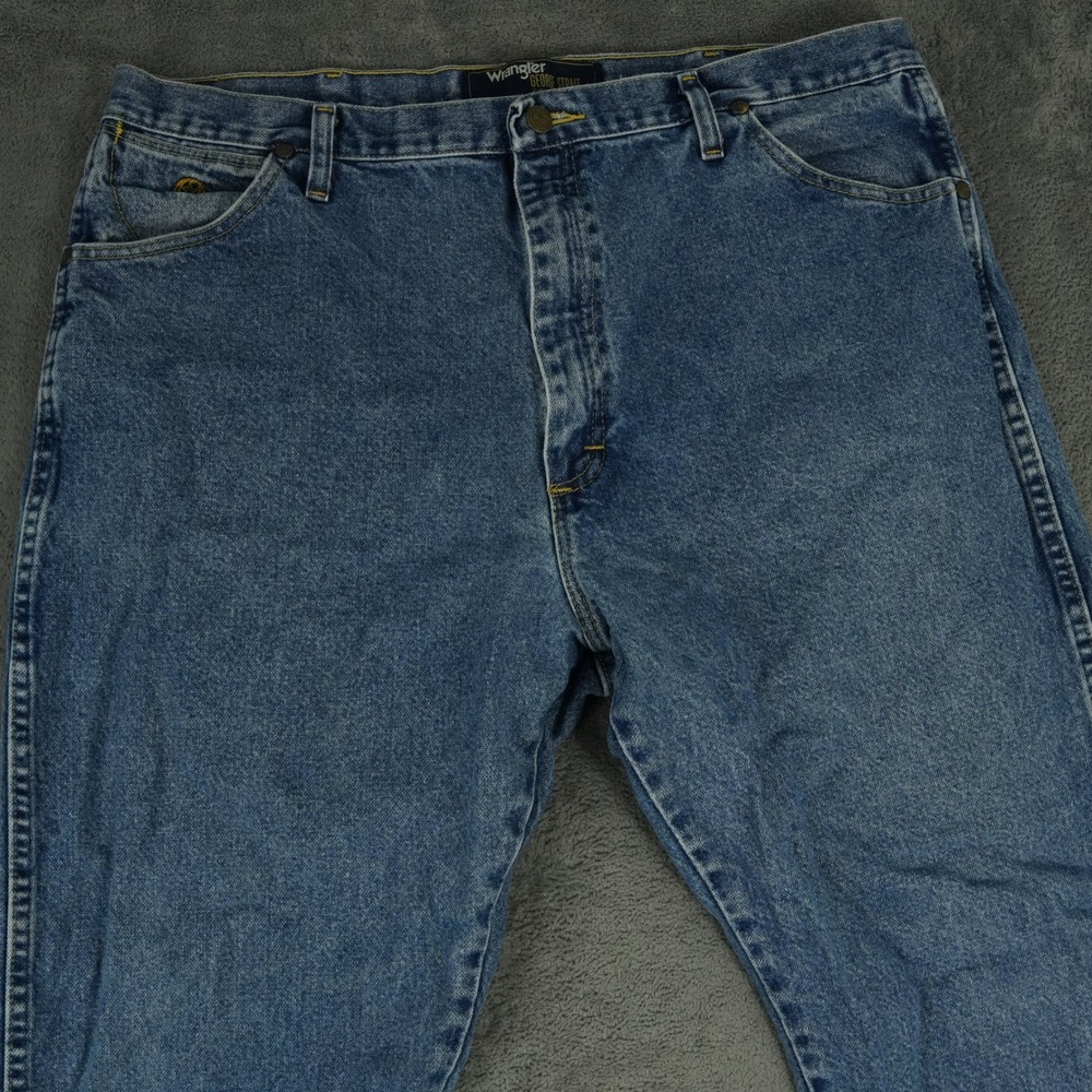 Wrangler George Strait Jeans Mens 40x32 (38x31) Blue Regular Fit Straight Leg
